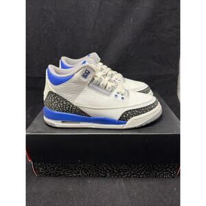 Nike Air Jordan 3 Retro GS Racer Blue White Black True 398614-145 5Y = 6.5 Women